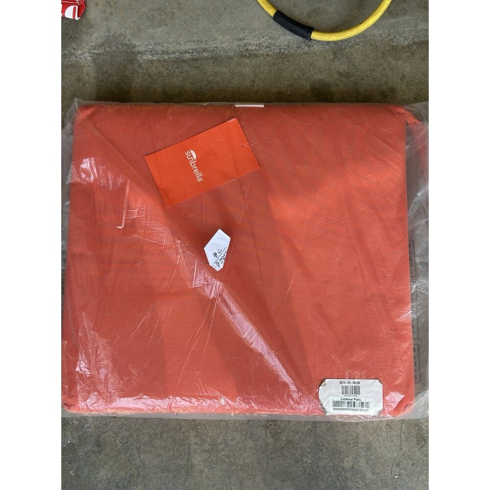 Sunbrella Indoor/Outdoor 19 X 18 X 2.5 Square Chair Cushion Melon 83174-os-melon